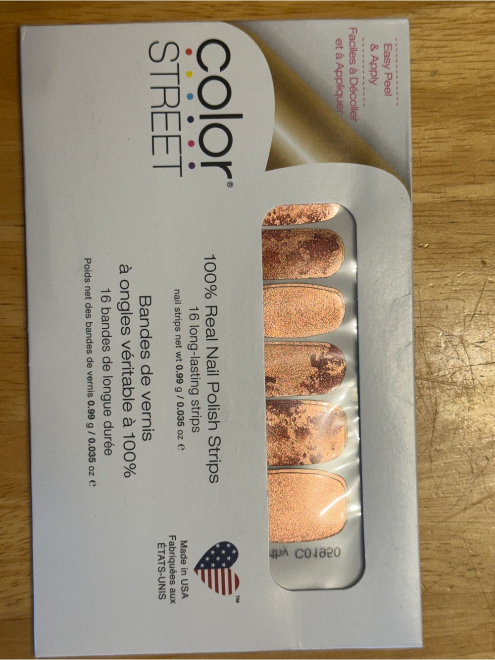 Color Street  Gold Glitter Nail Polish Strips Rustworthy